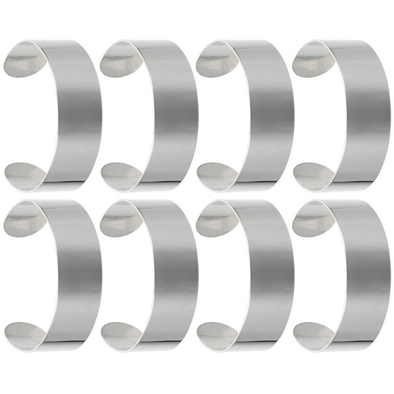 8pcs Bracelet Blanks Stainless Steel Blank Bracelet Cuff Bangle Bracelet for DIY Jewelry Making, Women's, Size: One size, Silver