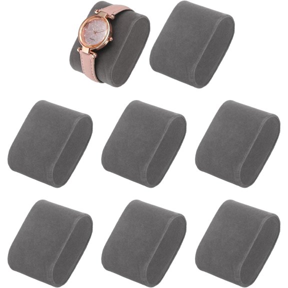8pcs Bracelet Watch Pillow Velvet Jewelry Display Pillows Cushion Pad Storage for Box Grey