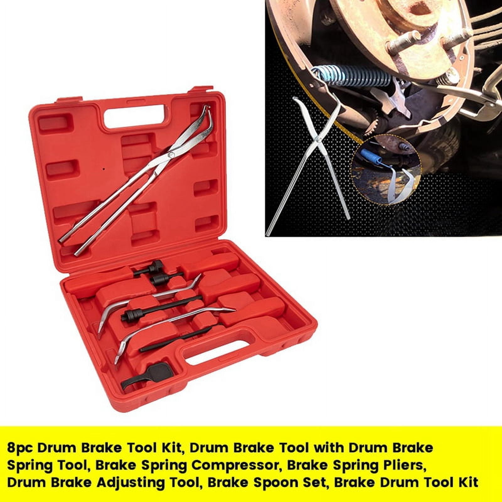 8pcs Brake Drum Tool Kit Brake Drum Tool with Drum Spring Tool Brake ...