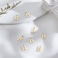 thumbnail image 1 of 8pcs Brass Charms with Jump Rings Letter Real 18K golden Plated Letter B 10x6x1mm Hole: 2.5mm, 1 of 3