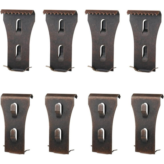 8pcs Brick Hook Clips, Heavy Duty Brick Wall Clamp Brick Clips Fasteners for Hanging Outdoors Brick Hangers No Drill for Pictures Lights Wreaths Hanger Fits 2.25-2.45 Inch High Bricks (Copper Color)
