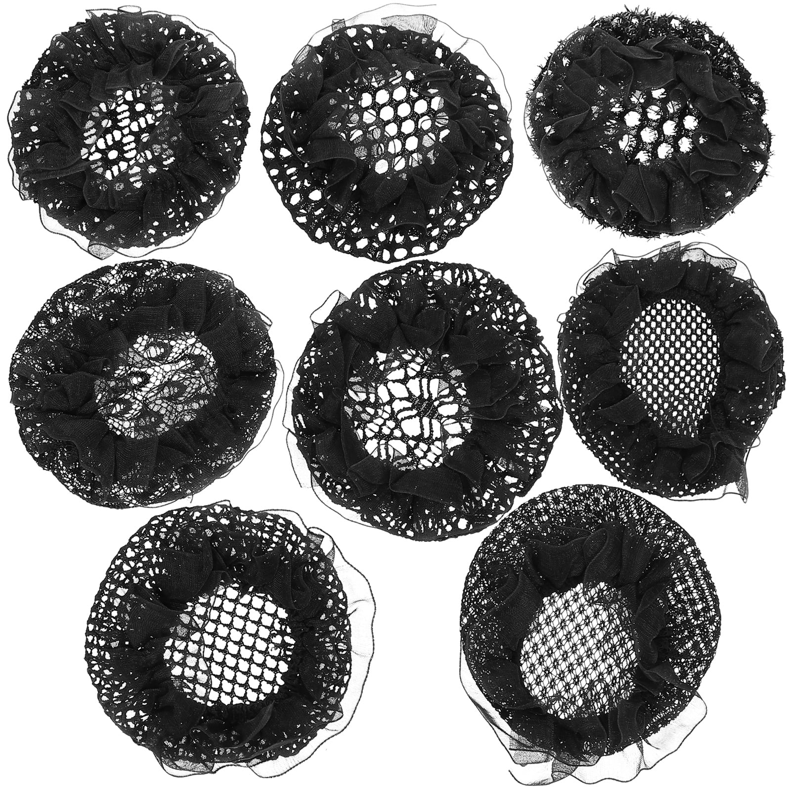 8pcs Bun Hair Nets Snoods for Women Bun Covers Hair Snoods Hair Covers