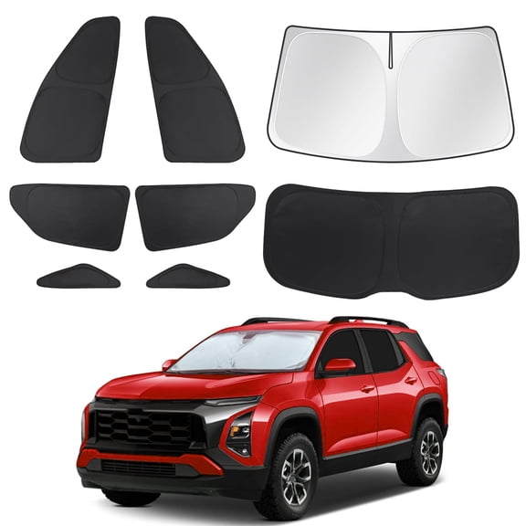 8pcs Car Window Shades for Chevrolet Equinox 2018-2024, Full Car Window Covers for Privacy, Chevy Sunshades for Front Rear Windshield Side Windows to Block UV and Protect Privacy