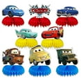 8pcs Cars Theme Cartoon style 3D Double Side Centerpieces
