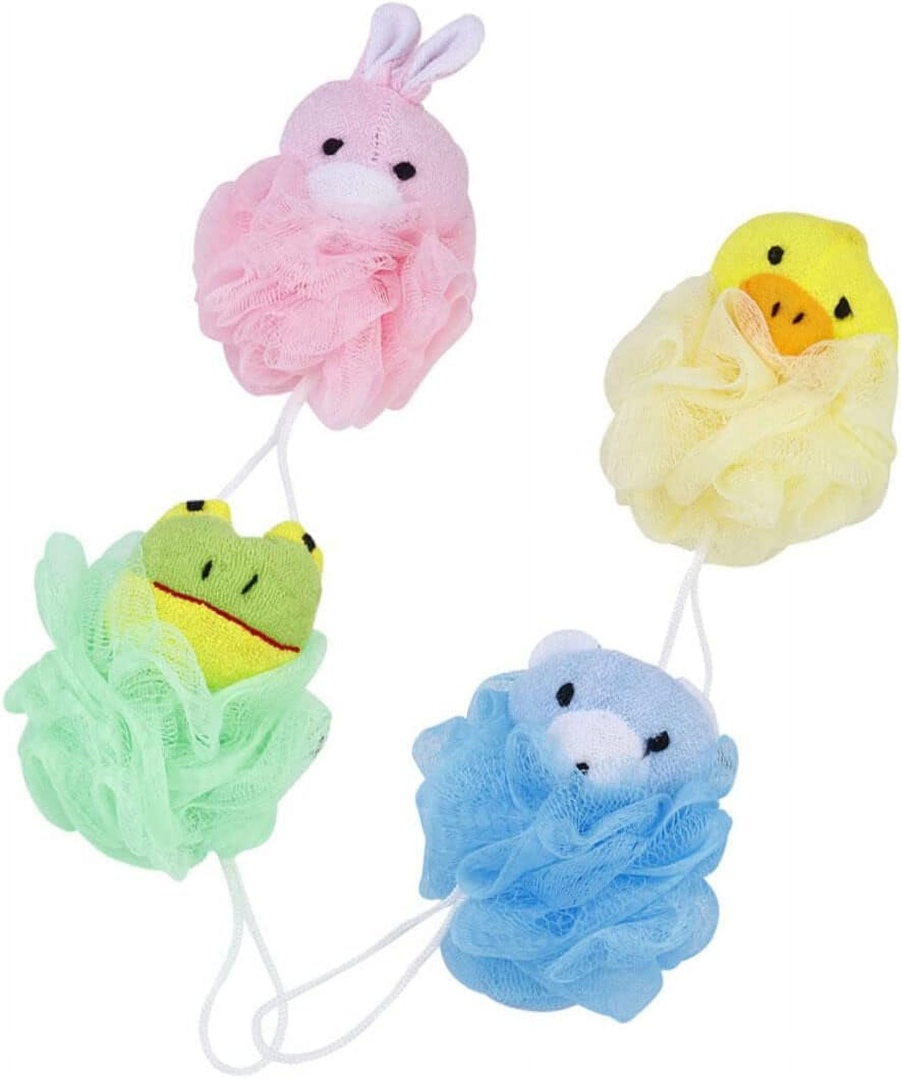 8pcs Cartoon Bath Ball Bath Sponge for Kids Shower Pouf Sponge Face