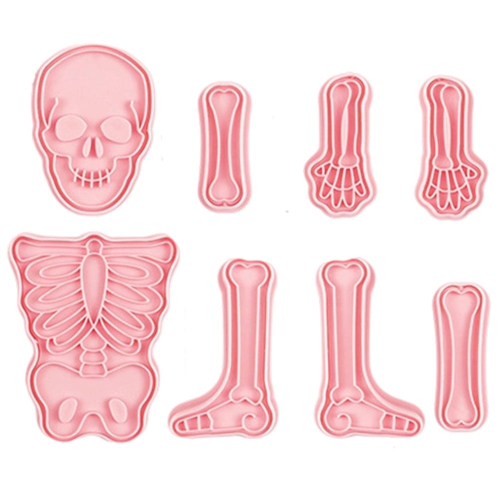 Human Cutter Shape 8pcs Cartoon Human Bone Shaped Cookie Cutter, Halloween Puzzle Fondant ...