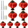 thumbnail image 1 of 8pcs Ceramic Pumpkin Knobs - Red, Vintage & Retro Cabinet & Dresser Knobs for Vanity, Closet, Cupboard & Furniture, 1 of 14