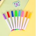 thumbnail image 1 of 8pcs Color Washable Water-Based Chalk Markers - 70ML Repeatable Water Soluble Brushes, Fluorescent Board Pens for Whiteboard Blackboard Lighted Signs, 3.94in, Multicolor, 1 of 7