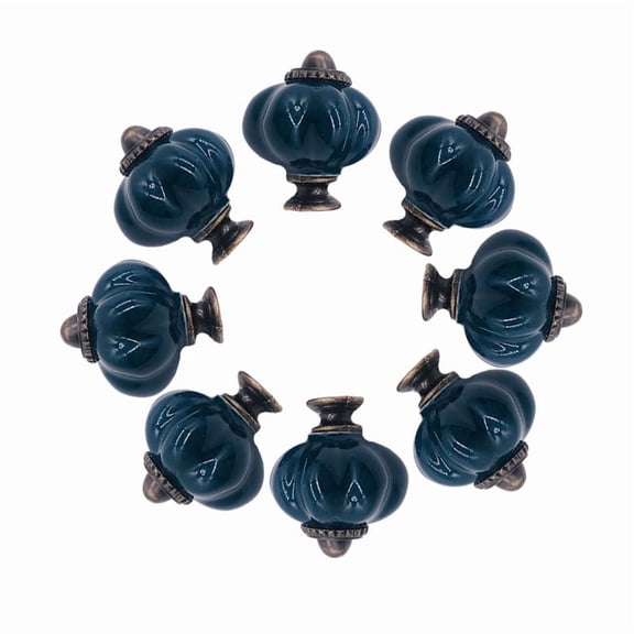 8pcs Colorful Ceramic Cabinet Door Knobs 34mm Cupboard Dresser Handle Pulls Decorative Funiture Hardware Accessories