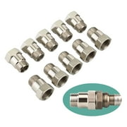 jileijar 8pcs Connector M18x1.5 Thread Adapter Straight Oxygen Sensor Stainless Steel