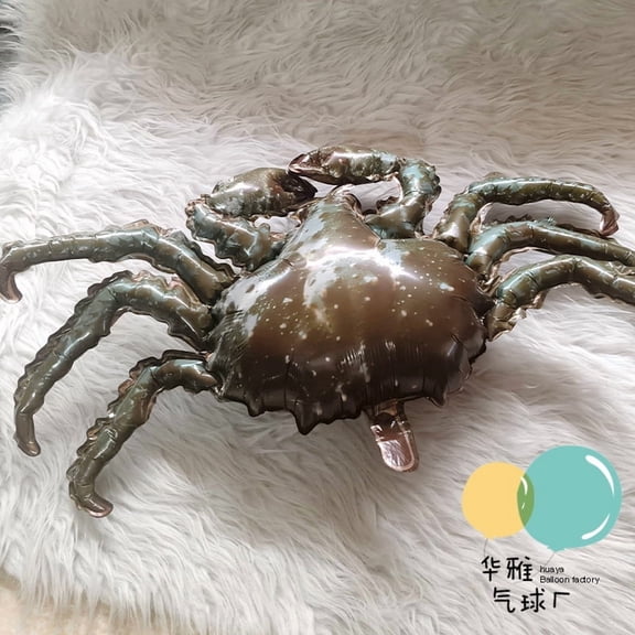 8pcs Aluminum Foil Crab Balloons - Cartoon Style Marine Animal Decorations for Birthday Parties, Festivals, and Inflatable Party Supplies