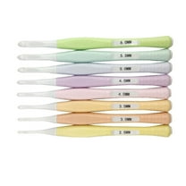 8pcs Crochet Hooks Soft Anti slip Handle Knitting Needle for Sewing 2.5-6mm