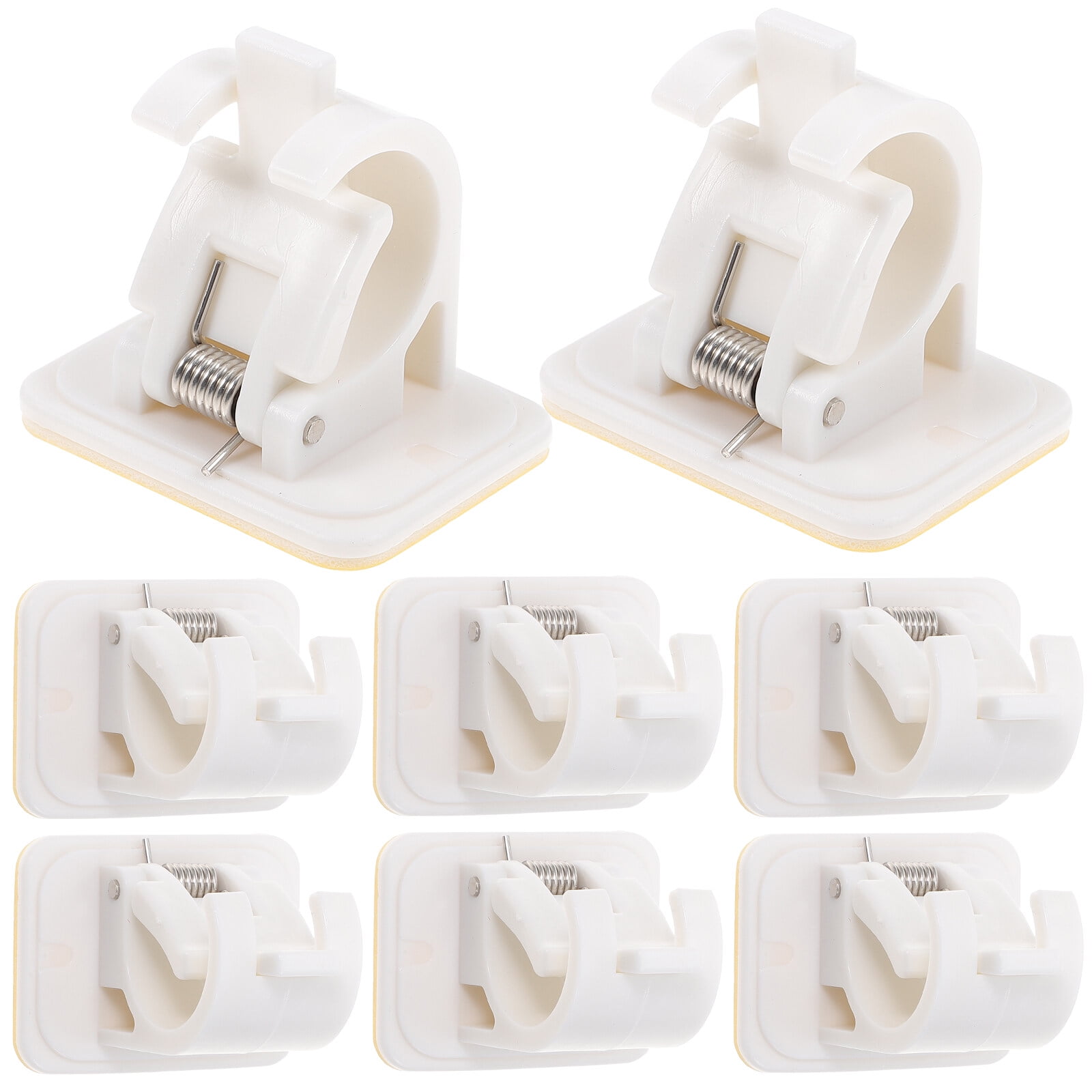 8pcs Curtain Rod Holders Shower Curtain Rod Brackets Adhesive Curtain