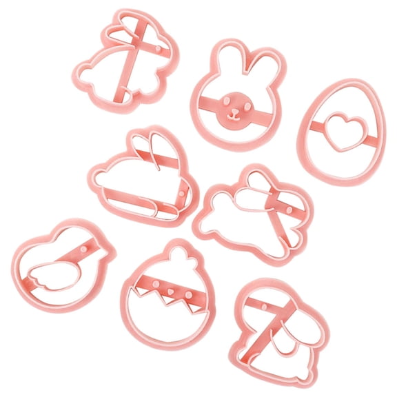8pcs Cute Shaped Cookie Cutter Reusable Easter Cookie Cutter for Fondant Cake Decoration