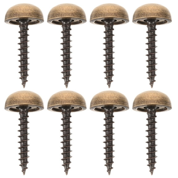 Decorative Brass Screws with Caps for Mirrors and Furniture 8pcs Light Brown Fasteners