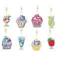 thumbnail image 1 of 8pcs Diamond Painting Keychain Kit Mini Cake DIY 5D Sparkling Rhinestone Pendant Craft Set Perfectly Suited for Bags, Keys, or Gift Making, 1 of 7