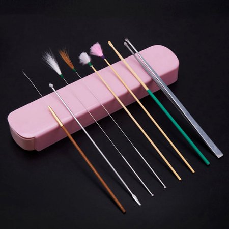 8pcs Ear Wax Pickers Set Ear Cleaner Spoon Wax Remover Removal Ear Cleaning Tool