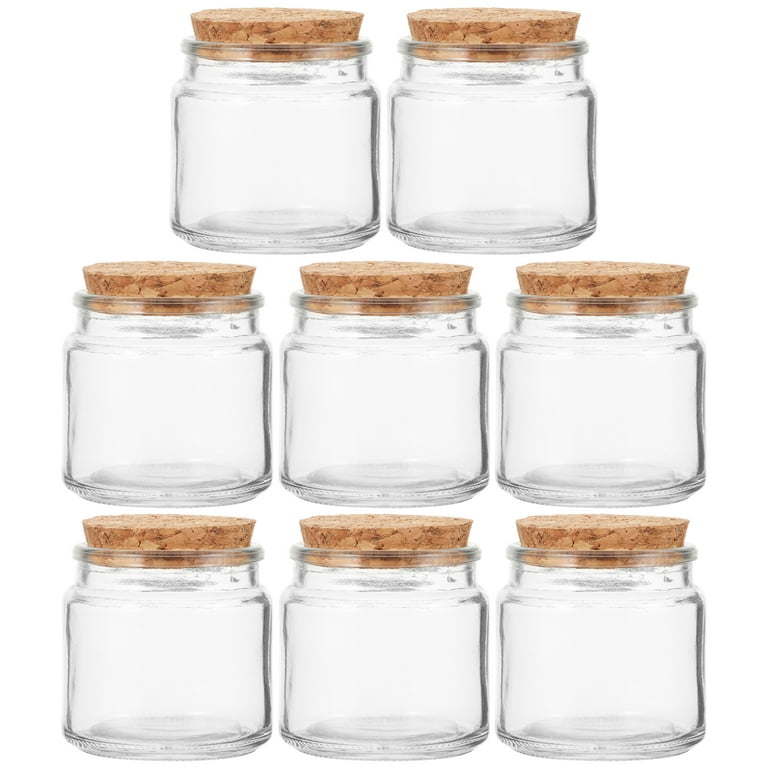 Bestonzon 8pcs Empty Candle Containers Glass Candle Jars Candle Making Jars with Lids Clear Candle Jars, Size: 6.5x6cm