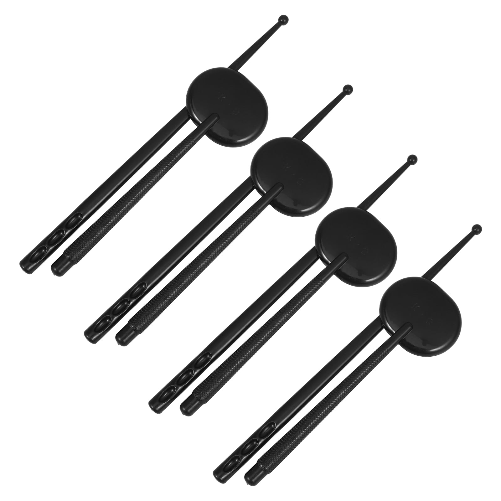 EMI Eye Occluder 10-Pack - Black Plastic Eye Cover For Vision Exams With Pinhole