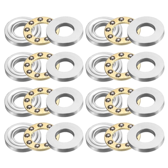 8pcs F4-9M Thrust Ball Bearings, 4mm x 9mm x 4mm Miniature Thrust Bearing with Washers Chrome Steel Single Direction for Conveyor Systems Machine Tools