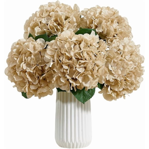 8pcs Fake Flowers Silk Hydrangea Artificial Flowers Bouquets Faux Hydrangea Stems for Home Table Centerpieces Wedding Party Decoration