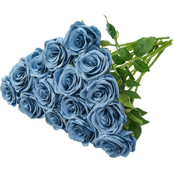 8pcs Fake Rose Artificial Silk Flowers Faux Rose Flower Long Stems Bouquet for Arrangement Wedding Centerpiece Party Home Kitchen Decor