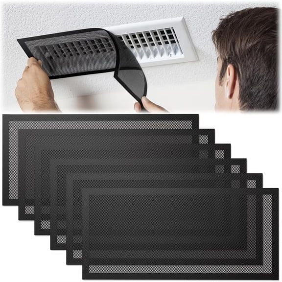 8pcs Floor Register Vent Cover, Magnetic Air Vent Covers, Anti-Insect,Anti-Clogging ,Air Vent Mesh Screen Cover For Home Floor/Wall/Ceiling Air Vent Filters