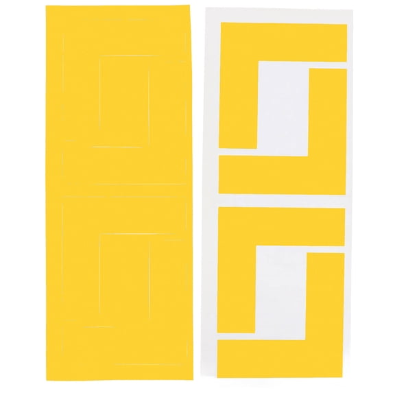 8pcs Yellow PVC Self-Adhesive Sticker Floor Tapes for Decor with and Visible Features