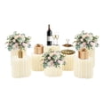 thumbnail image 1 of 8pcs Foldable Paper Column Display Stands Round Cylinder Wedding Flower Stands, 1 of 12