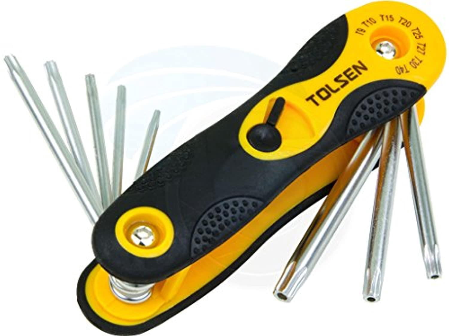 8pcs Folding Torx Star Hex Key Set T9 T10 T15 T20 T25 T27 T30 and T ...
