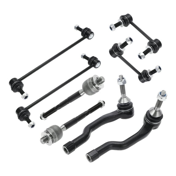 8pcs Front Suspension Kit Inner Outer Tie Rod End Front Rear Sway Bar Link for Ford Fusion for Ford Edge