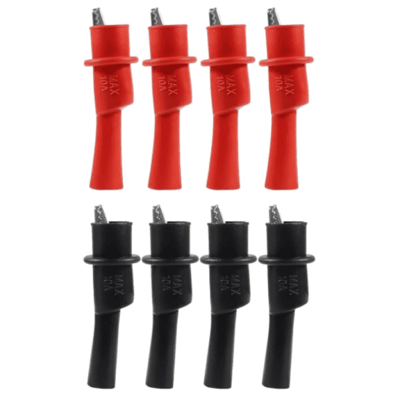 8pcs Fully Insulated Crocodile Clamps, Multimeter Pluggable Crocodile Clamps Set Insulated Crocodile Clamps For Electrical Tests