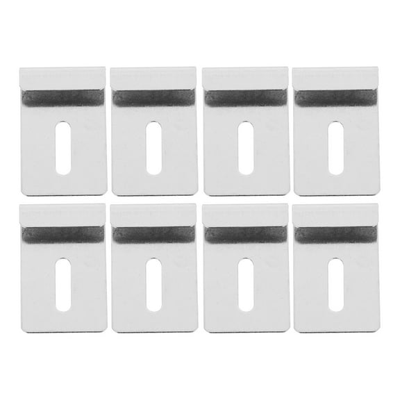 Worgeous Mirror Clips For Wall Mounting Stainless Steel 8Pcs 1.4X1X0.3In Silver