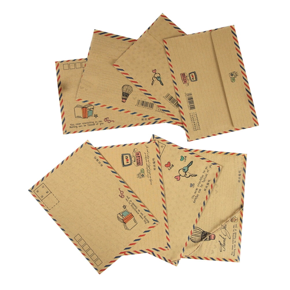 8pcs Greeting Envelope Retro Beautiful Storage Envelopes for