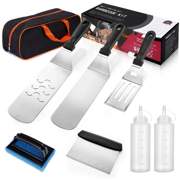 8pcs Griddle Accessories Kit for Blackstone and Camp Chef，Grill Accessories for Outdoor BBQ，Teppanyaki，Camping