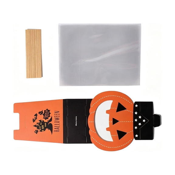 8pcs Halloween Pumpkin Candy Boxes, Funny Pumpkin Portable Paper Gift Box with Window and Handle for Birthday Christmas Holiday Party Supplies