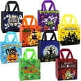 8pcs Halloween Trick or Treat Bags, Halloween Tote Gift Bags with