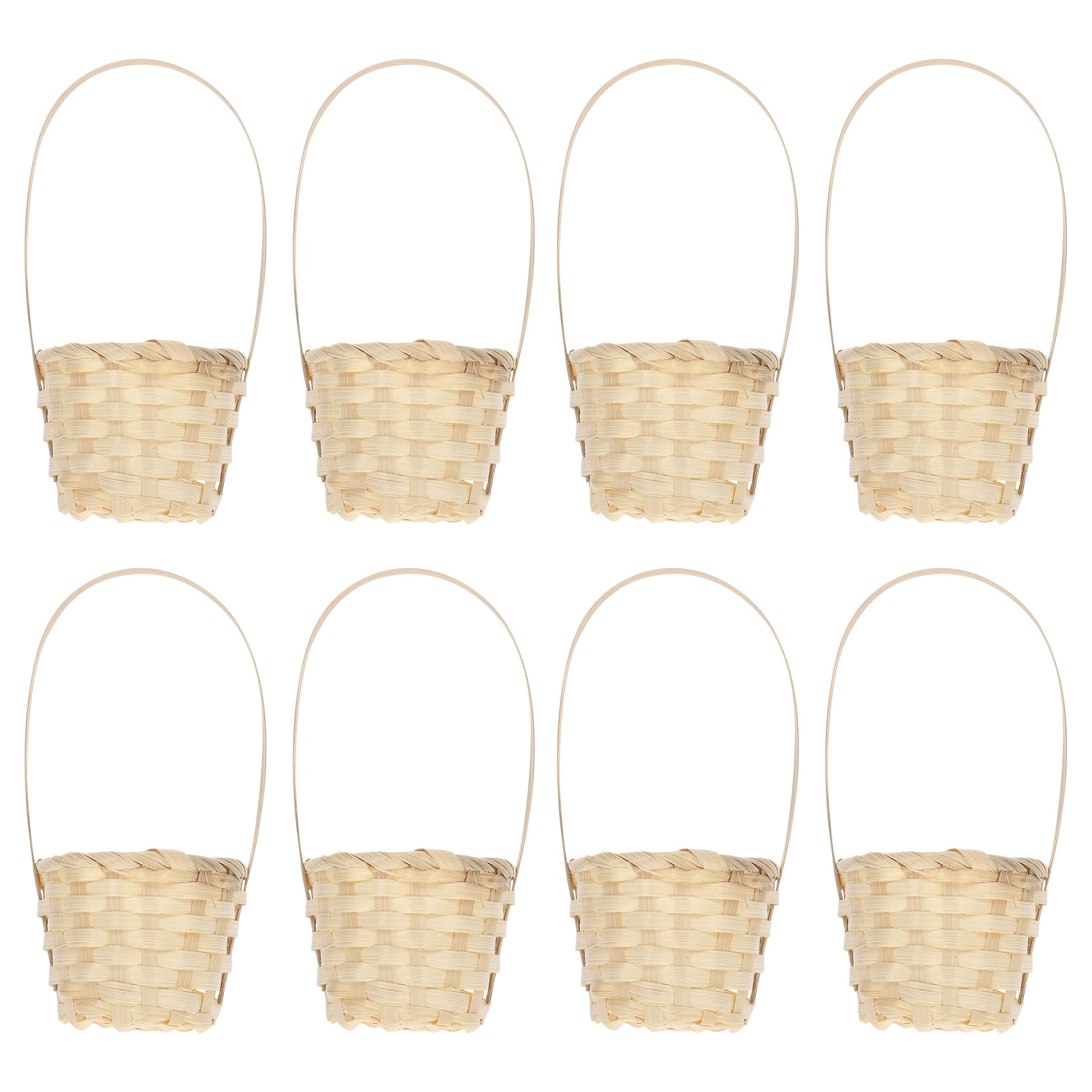 8pcs Handheld Storage Basket Gift Storage Basket Woven Flower Basket