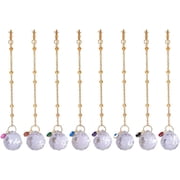 8pcs Hanging Pendant Decoration Blue Evil Eyes Charms Clear Teardrop Hanging Ornaments Wall Hanging Lucky Protection