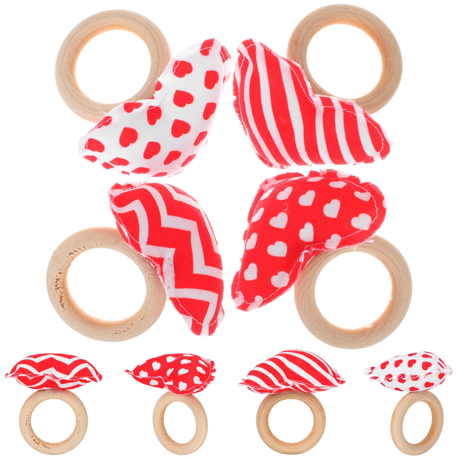8pcs Heart Shape Napkin Rings Decorative Napkin Holders Valentine's Day