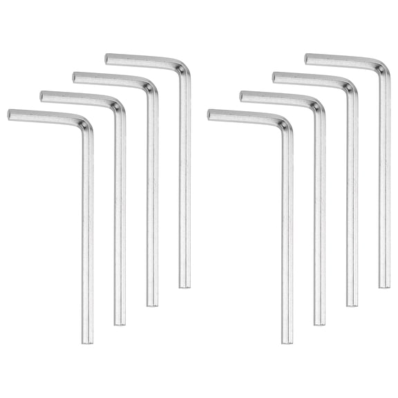 8pcs Hex Key Wrench 3mm L-Shape Hexagon Metric Wrenches Silver