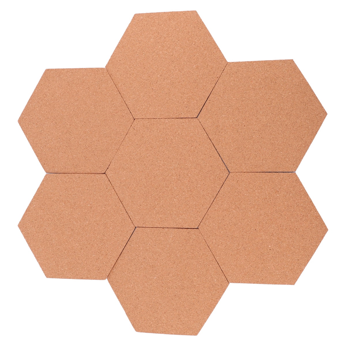 8pcs Hexagon Cork Boards Tiles Self Adhesive Bulletin Board DIY Notice