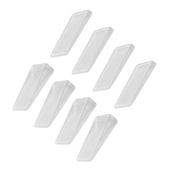 8pcs Clear Door Stop Wedges and Toilet Leveling Shims for Home Improvement and Furniture Leveling