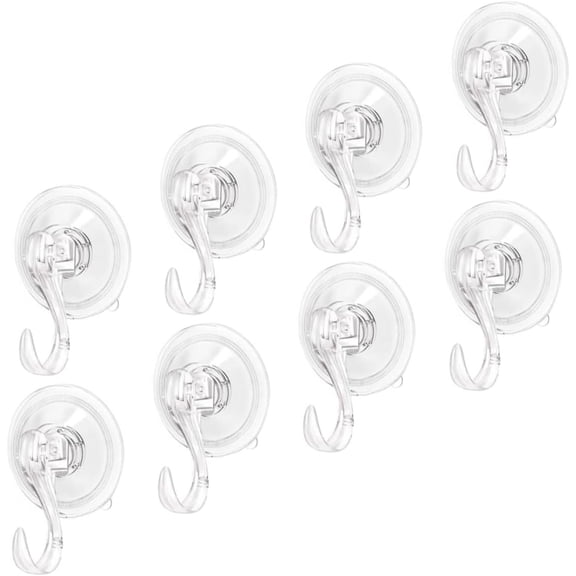 8pcs Hook up Towel Hooks Handbag Hanger Hand Towel Hook Shower Hooks Shower Suction Hooks Heavy- Duty Wreath Hanger Punch-Free Shower Hook Hanging Hook Suction Cup Seamless Hook