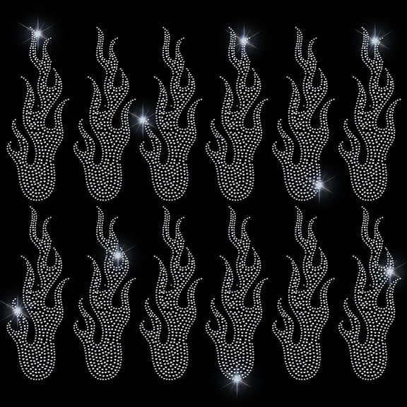 8pcs Hotfix Glass Rhinestone Rhinestone Trimming Glass Sewing Trim Rhinestone Tape Costume Accessories 244x181x1.2mm