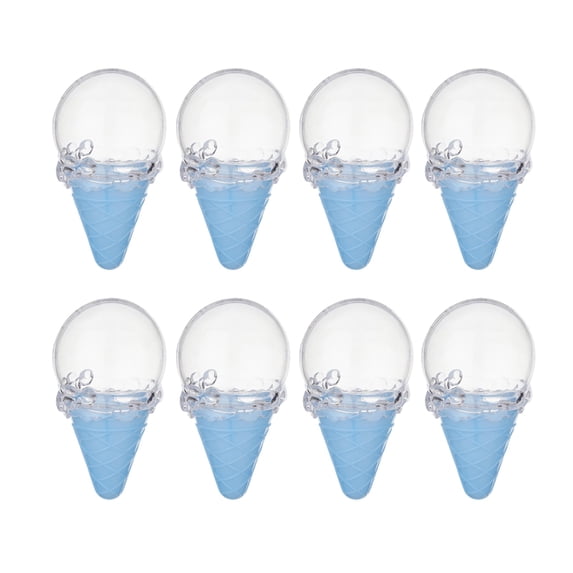 8pcs Ice Cream Cone Candy Boxes, Fillable Dessert Containers for Party Favors, Reusable Plastic Treat Holders, Themed Celebration Decor