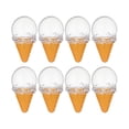 thumbnail image 1 of 8pcs Ice Cream Cone Candy Boxes, Fillable Dessert Containers for Party Favors, Reusable Plastic Treat Holders, Themed Celebration Decor, 1 of 5