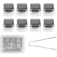 thumbnail image 1 of 8pcs Ice Cubes Whiskey Stones Quick Freezing Reusable Stainless Steel Whiskey Stones for Home Restaurant Kitchen Your Favorite Beverage 27mm, 1 of 5