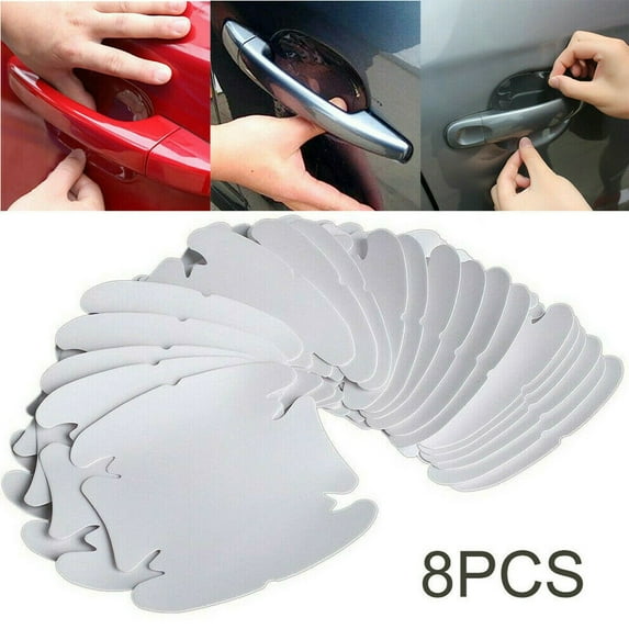 8pcs Invisible Clear Car Door Handle Paint Scratch Protector Guard Film Sheet