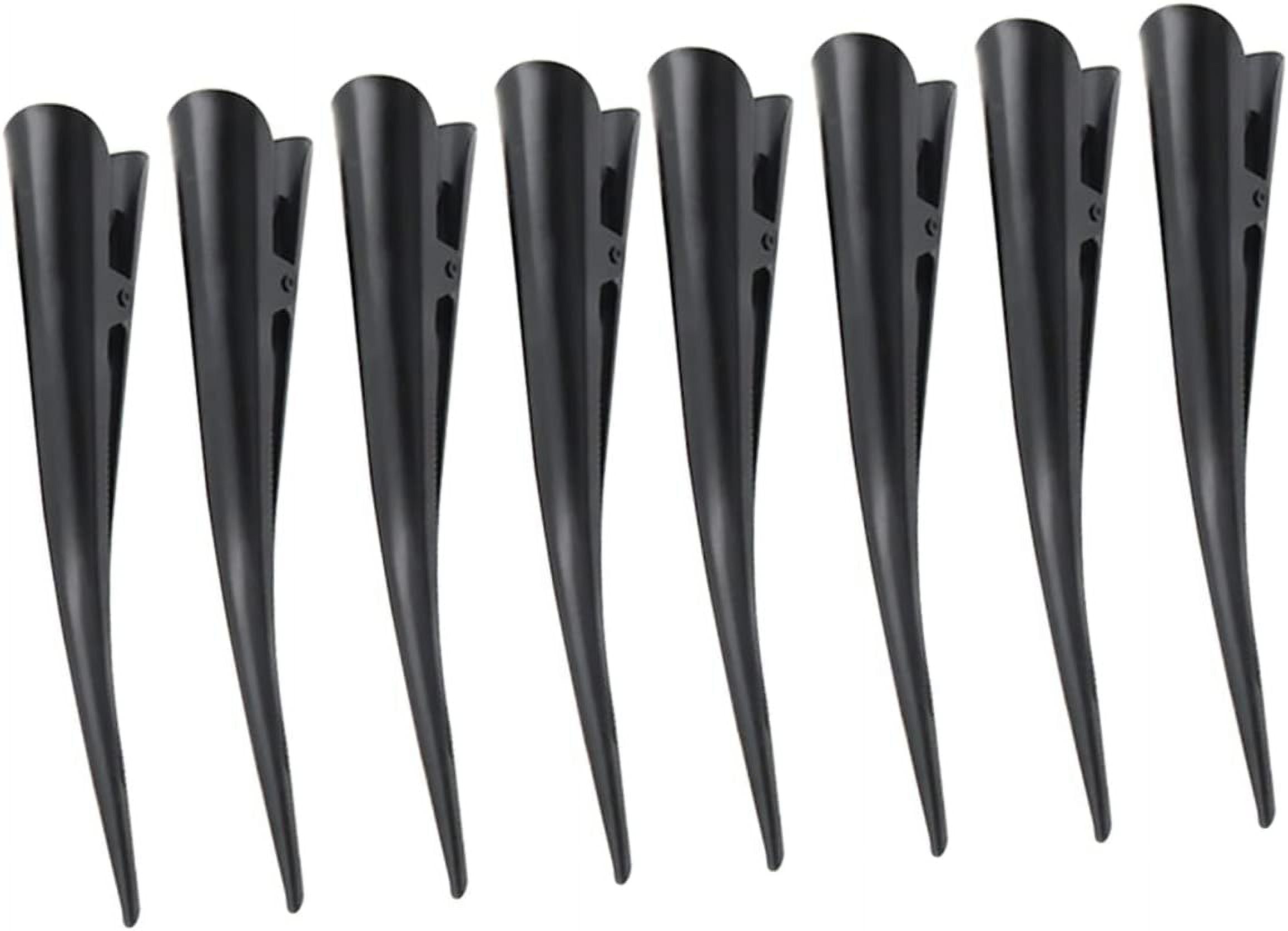 8pcs Large Horn Clip Duck Billed Hair Clips Hair Barrettes for Thick Hair Black Duckbill Hair